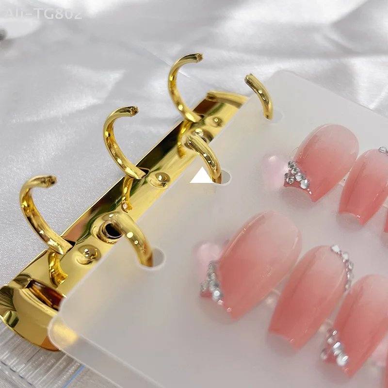 DIY Nail Art Piece Storage Book Manicure Tips Display Album Card Clip Board Simple Exhibition Collector