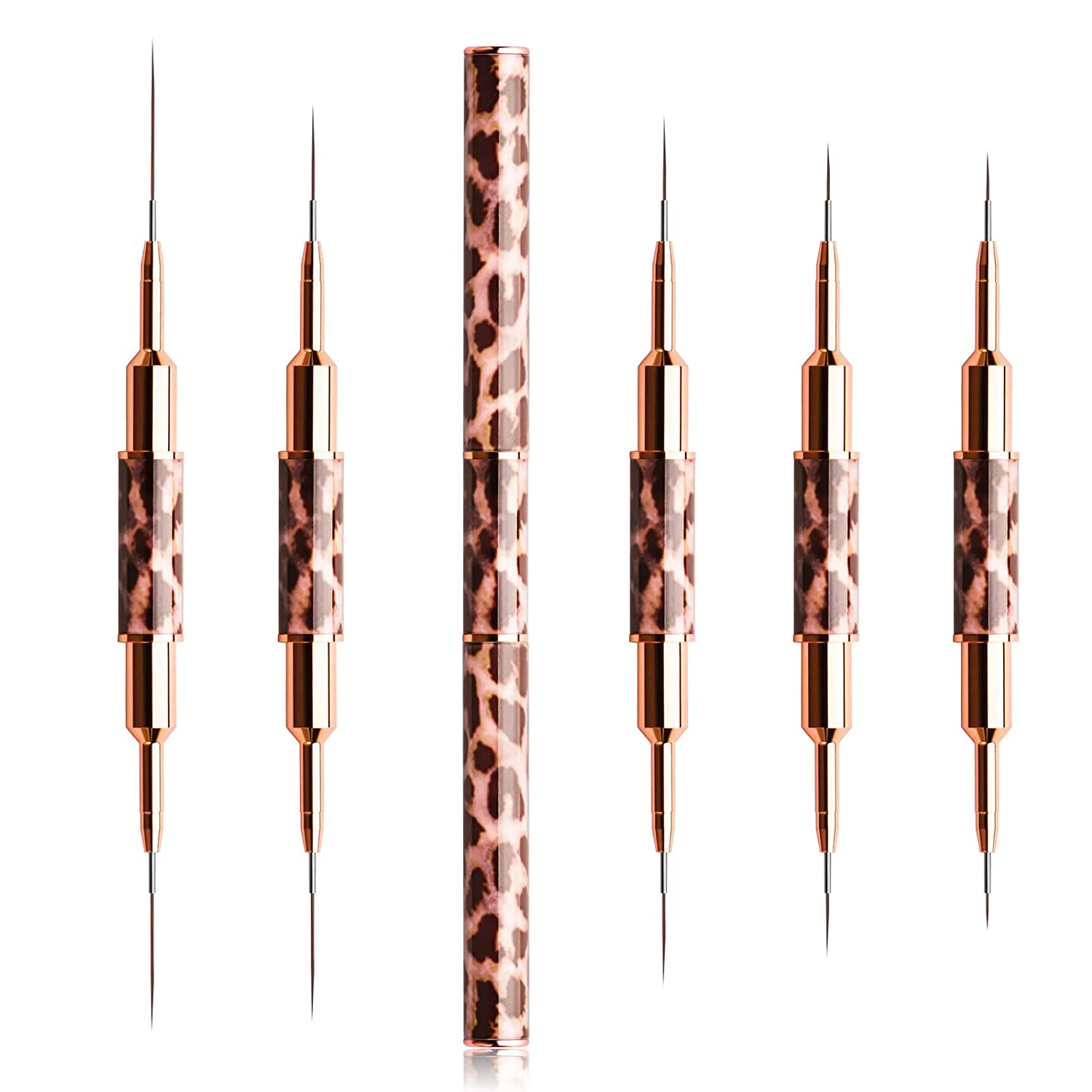 Leopard 5-25mm Print Nail Art Brushes Thin Details Double HeadLiner Brush Striping Drawing Painting Nail Design Brushes Manicure