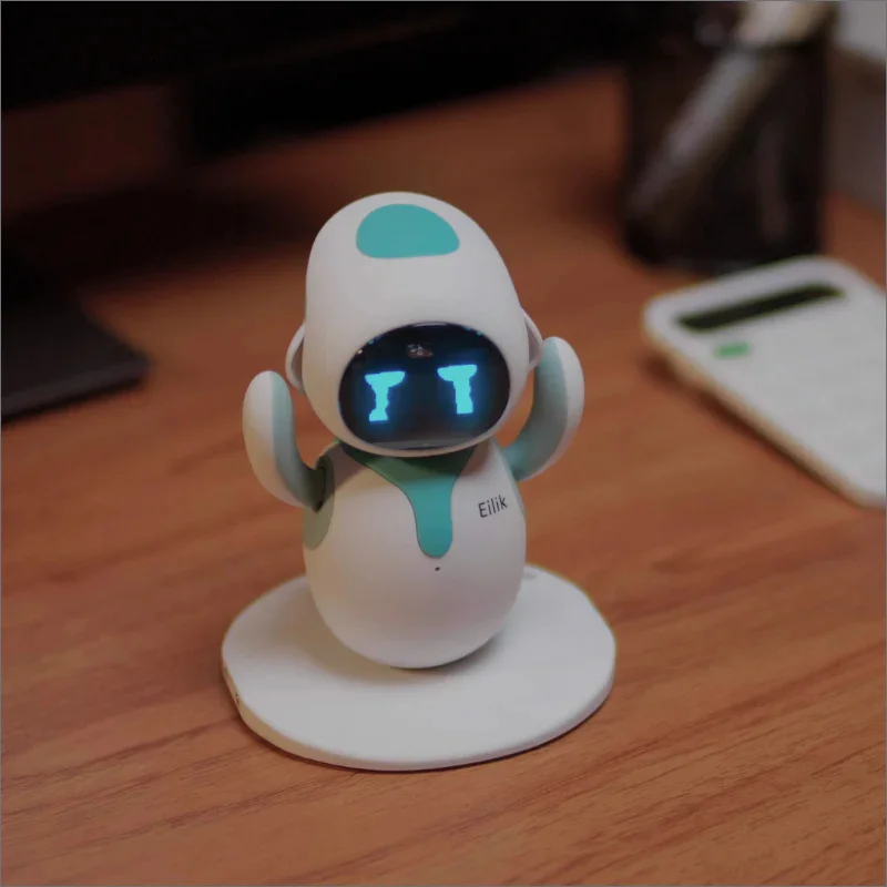 Duo Pack Eilik Robot Smart Accompany Lovely Blue AI Artificial Intelligence Robots for Children and Adults Desktop Pets 2pcs/set