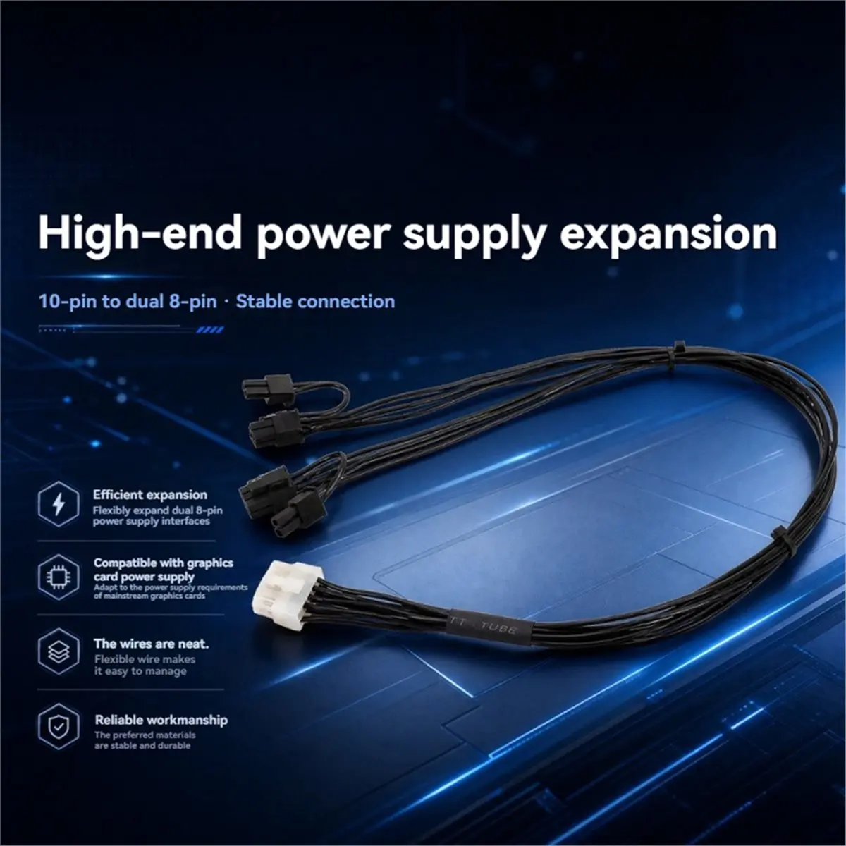 HOUSEHOLD*GOOD 10Pin to Dual 8PIN (6+2 Pin) PCIe Graphics Card Power Supply Cable GPU Power Cable for Z4 G4 Z6 G4 Workstation
