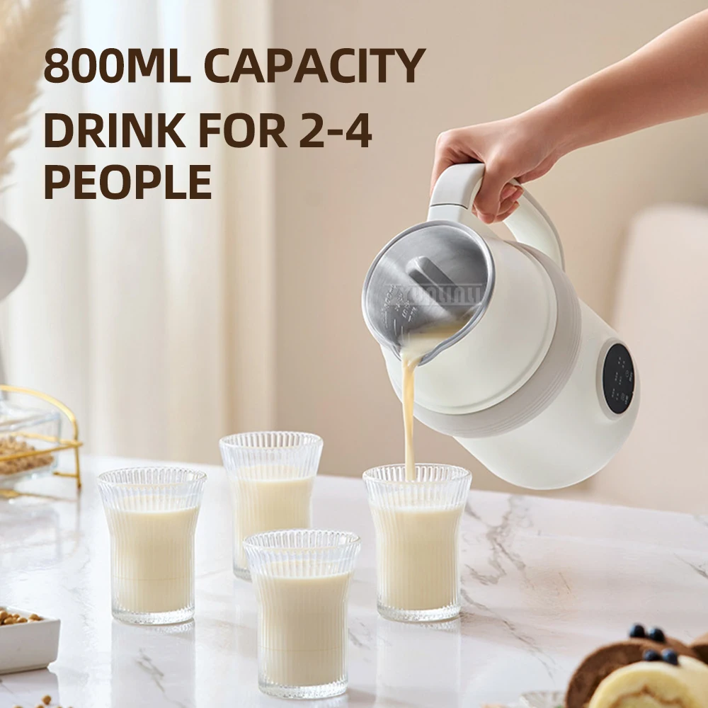 Портативная соковыжималка 800 мл, электрический высокоскоростной блендер со звукоизоляционной крышкой, бытовая машина для соевого молока