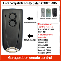 ECOSTAR Compatible with Liftronic 500 700 800 Ecostar RSC2 RSE2 RSZ1,AGS RSC2 RSE2 Garage Door Remote Control 433MHz