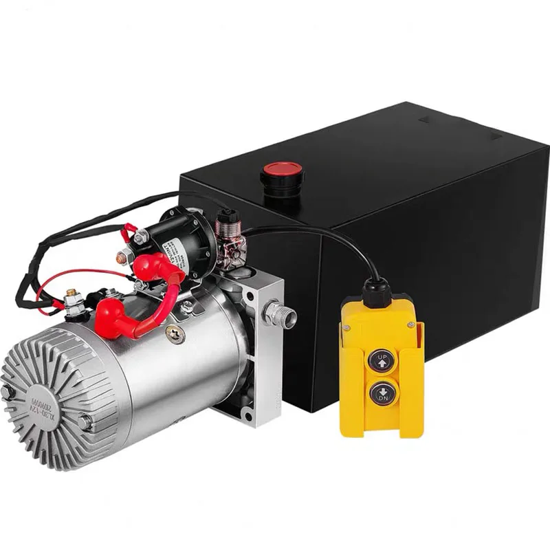Car Jack Hydraulic Pump  Single Acting Dump Trailer Power Unit Remote Control Crane Truck Car Lift Motor