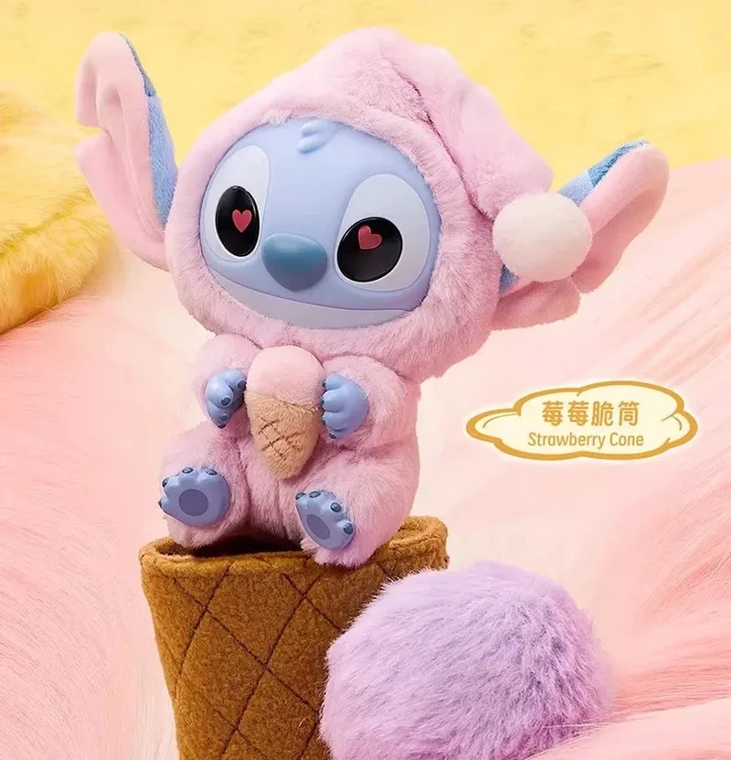 

NEW MINISO Disney Stitch "Must Eat Even When Tired" Series Blind Box Vinyl Plush Figurine Stitch Model Doll Mystery Box Toy Gift