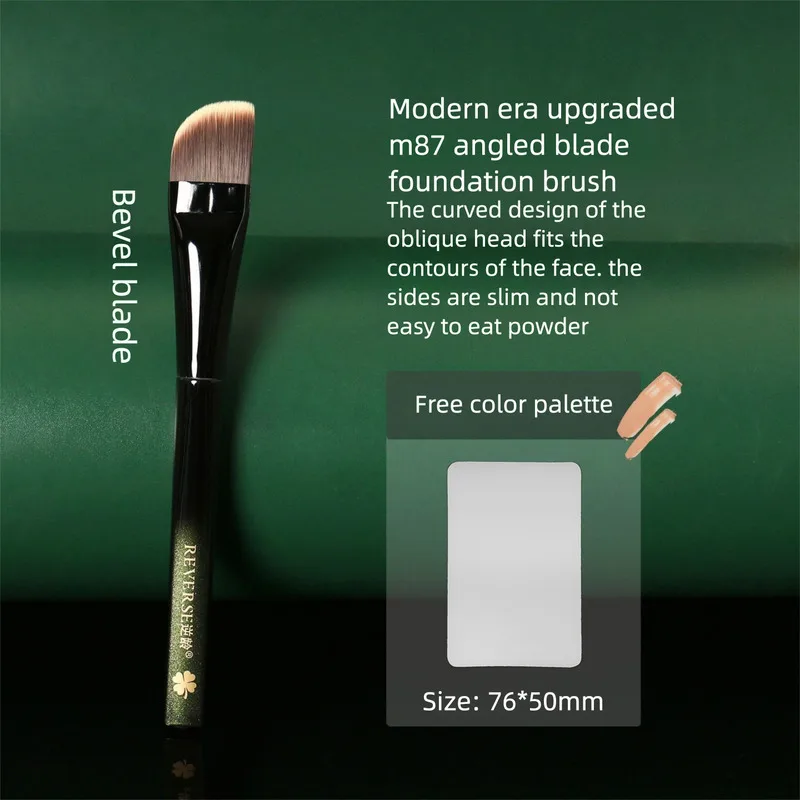 

Anti-aging Phantom M87 Angled Blade Foundation Brush - Seamless, Translucent, Portable, Quick Makeup Application For Beginners