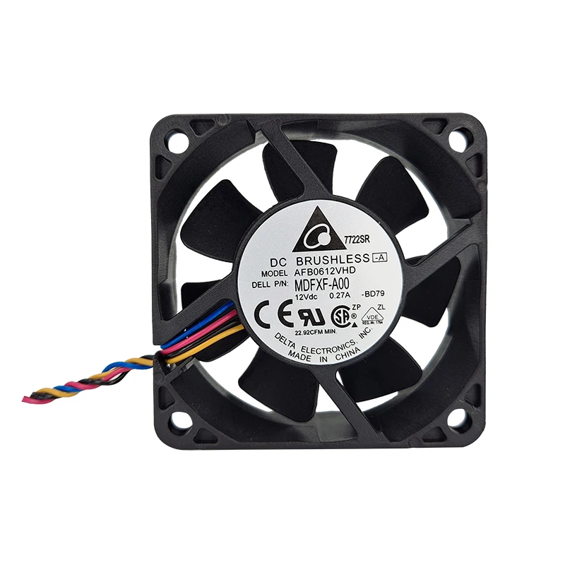 AFB0612VHD-BD79 12V 4800rpm 6020 6cm 60mm new delta chassis DC small fan