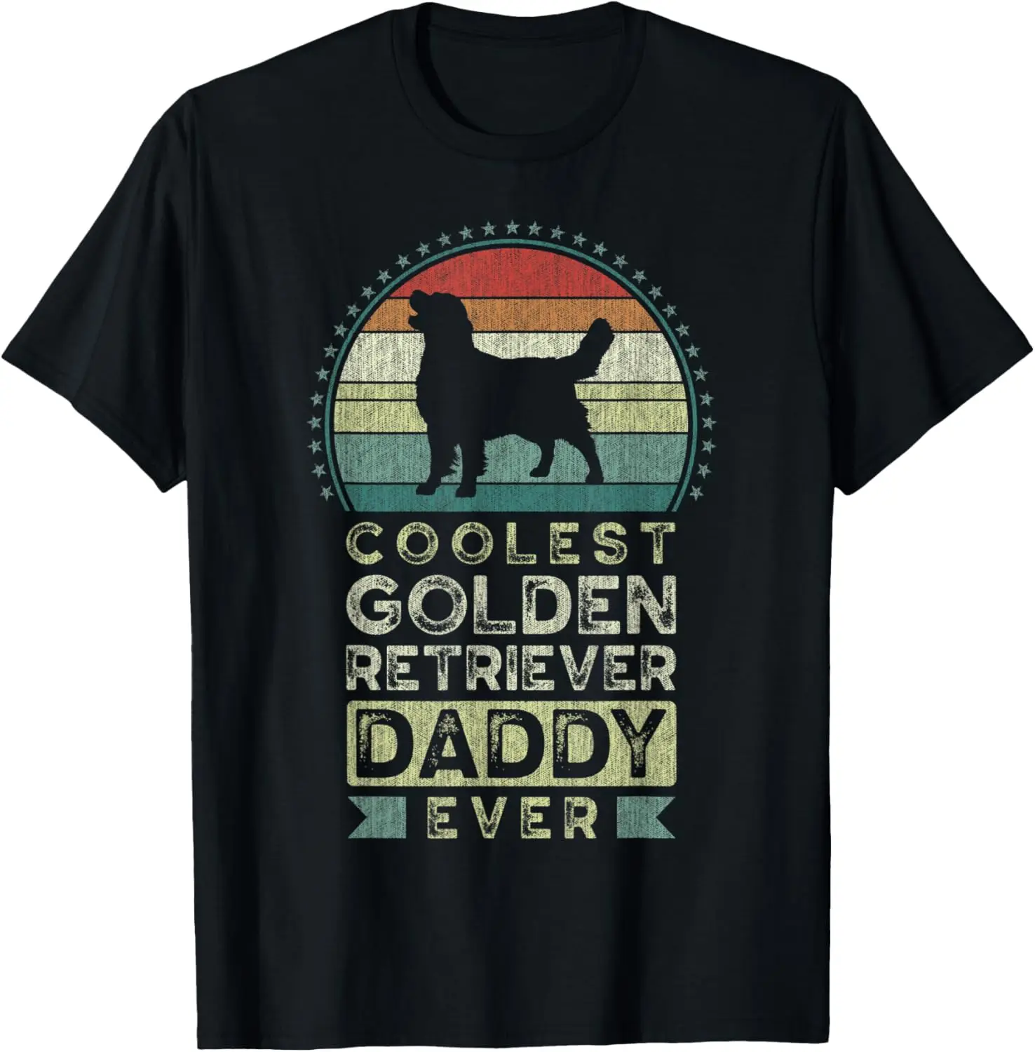 

Mens Coolest Golden Retriever Daddy Ever, Father's Day, Dad T-Shirt