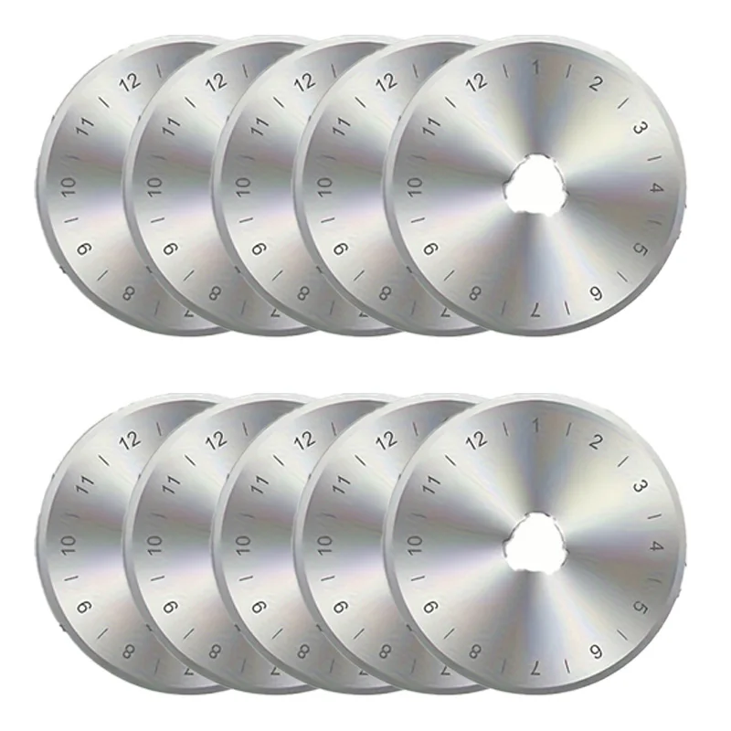 5/10 Pieces 45mm Rotary Cutting Blades, Stainless Steel Rotary Replacement Blades, Cutting Blades, Suitable for Most Rotary Cutters, Can Be Used for Sewing, Leather, Felt, and Paper Cutting, Spare Blade Consumables