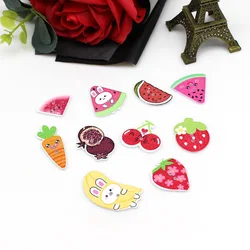 50PCs/lot Mulity Fruit series Natural Wooden Buttons Colorful Mixed Scrapbook Sewing Accessories DIY Craft 2 Holes