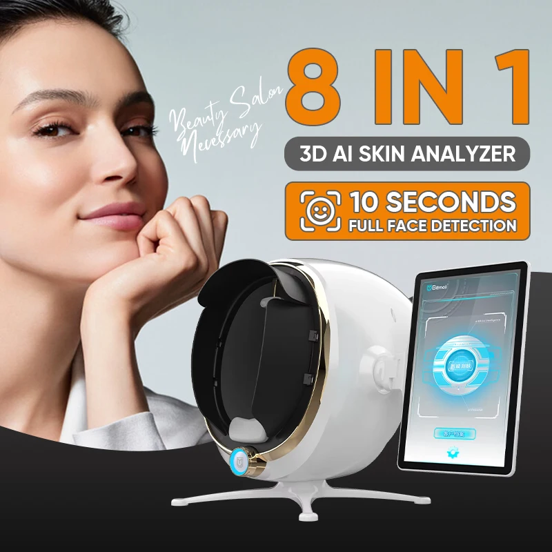 

3D AI Skin Analyzer MOJI Magic Mirror Facial Scanner Detector Comprehensive Diagnosis Beauty Salon Necessary Equipment