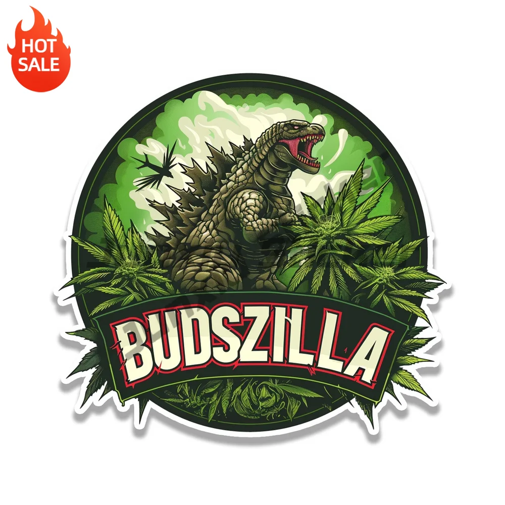 Monster Plant Cannabis Conqueror Vinyl Car Sticker Decal for Car Window and Water Bottle Decorative Graphic