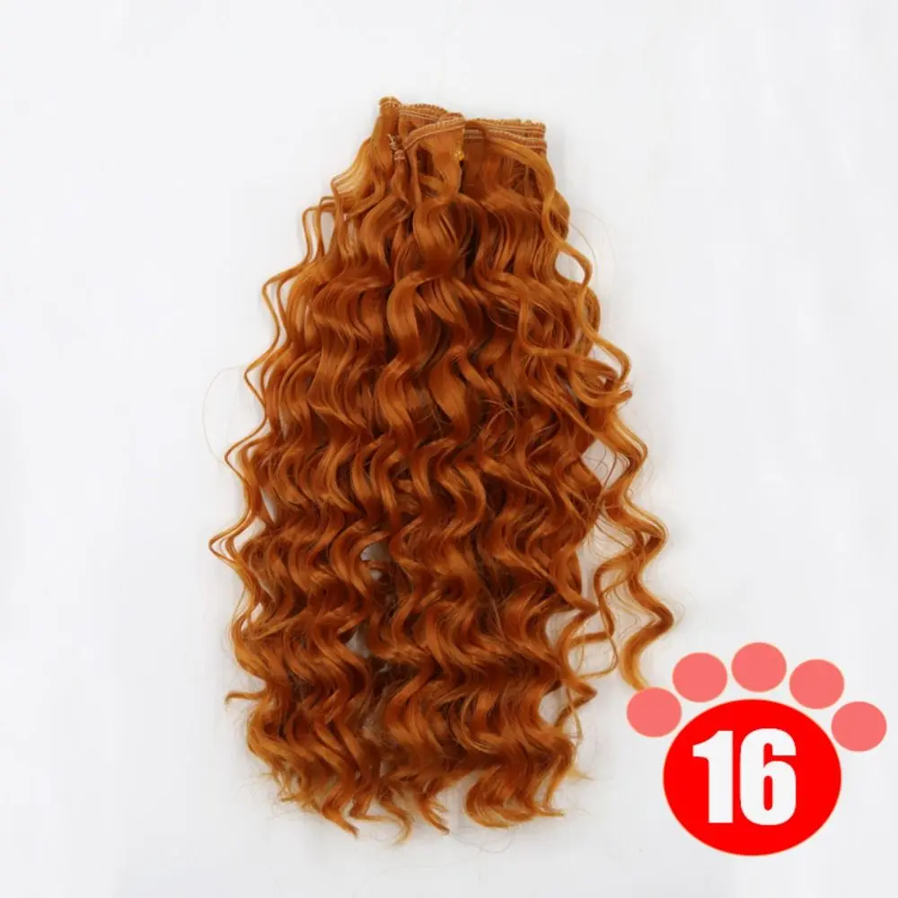 Hair Pieces Gradient Color Msiredoll Wig Curly Hair Natural Color SD Hair 1 Piece DIY Blyth Wigs Accessories Wig Making
