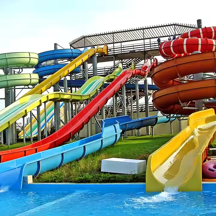 

Customizable Outdoor Water Park Playground Slide Professional Build Your Own Slide Fiberglass Plastic Materials Games Includedpr