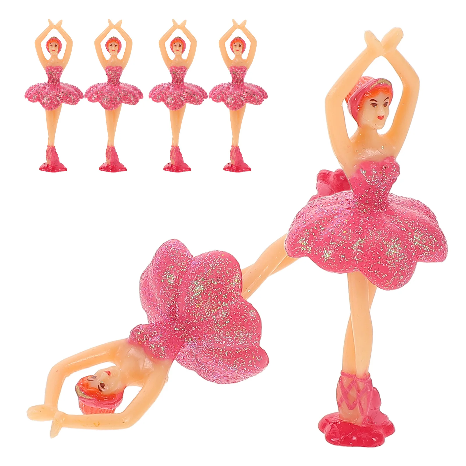 

6 шт. вращающиеся музыкальные фигурки балерины ручной работы, декоративные принадлежности для вечеринок, танцующая девушка, балет