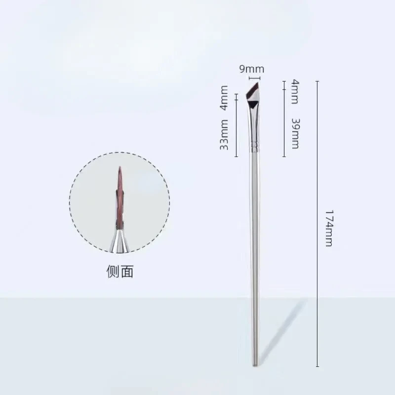 1PC Blade Eyeliner Eyebrow Brush Fine Thin Hair Eye Sleeping Silkworm Concealer Oblique Blade Detail Brushes Cosmetic Tools