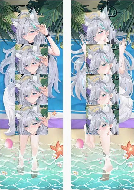 Japonês Anime Body Pillow Case, Arquivo Azul, Sunashi Shiroko, Sexy, Abraçando, Otaku, Loli, Capa de Almofada, Presentes, EX