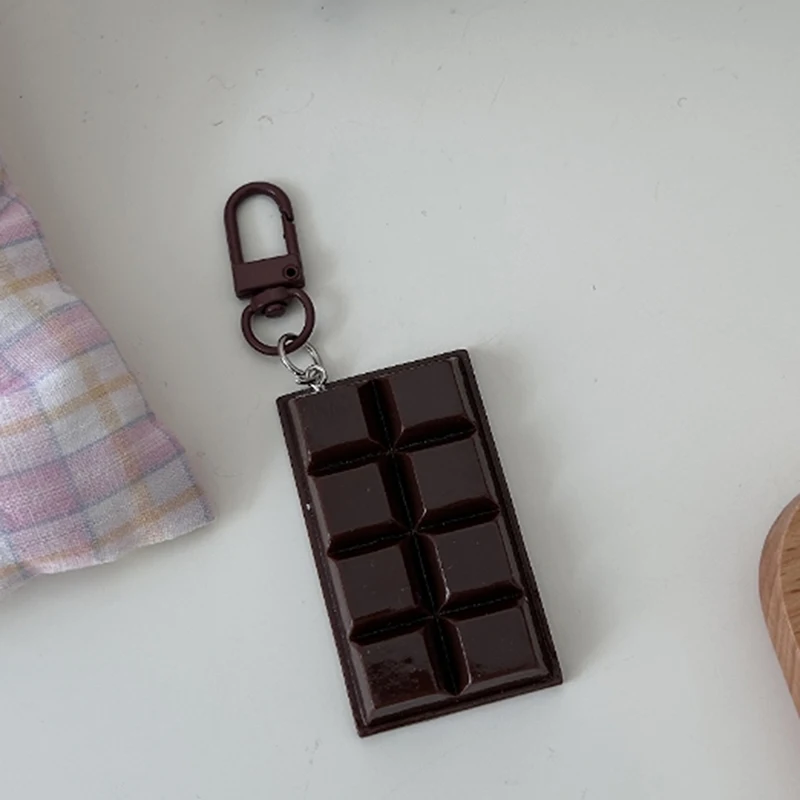 1 Piece Bag Phone Pendant New Modern Simplicity Simulated Cute Food Chocolate Keychain Decorative Business Gift Key Chain
