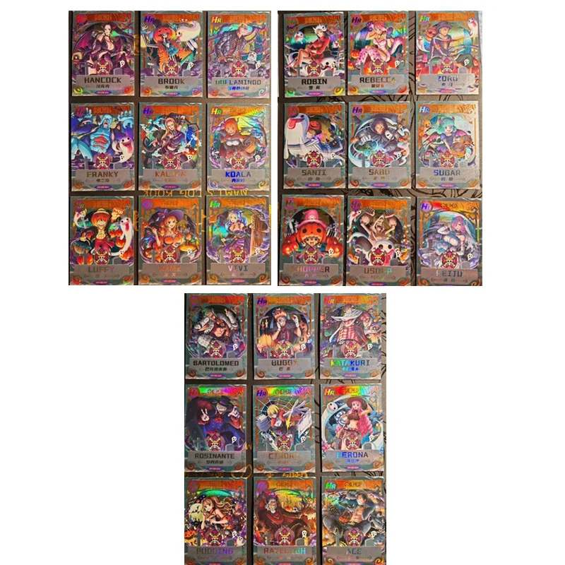 Anime One Piece Monkey D Luffy Yamato Nico Robin Nami Roronoa Zoro Boa Hancock Collector Cards Christmas Birthday Gifts Toys