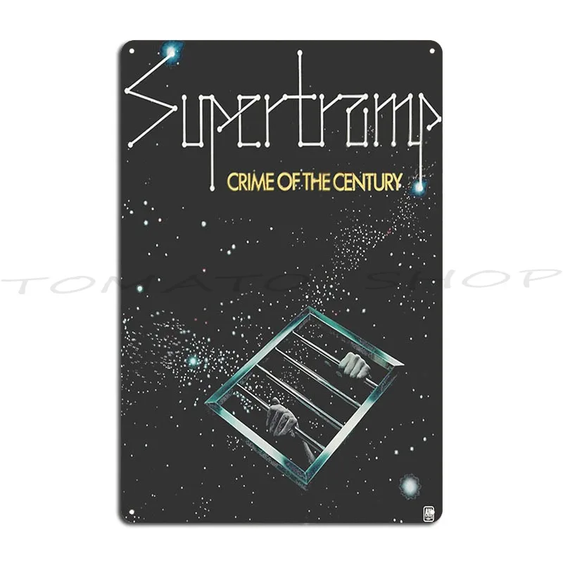 Letreros metálicos de Music Supertramp Breakfast In America, decoración de pared para cine, pared de la cueva, crea un póster de letrero de metal personalizado