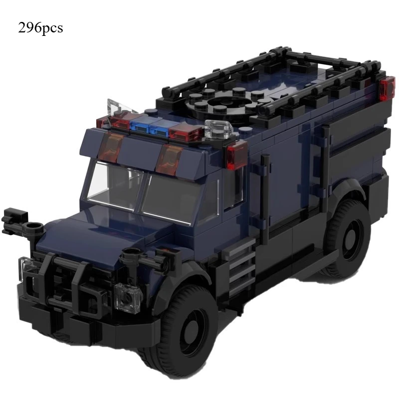 MOC SWAT Assault Car Building Block Puzzle Car Creative Collection Kids BricksToy Model Gift