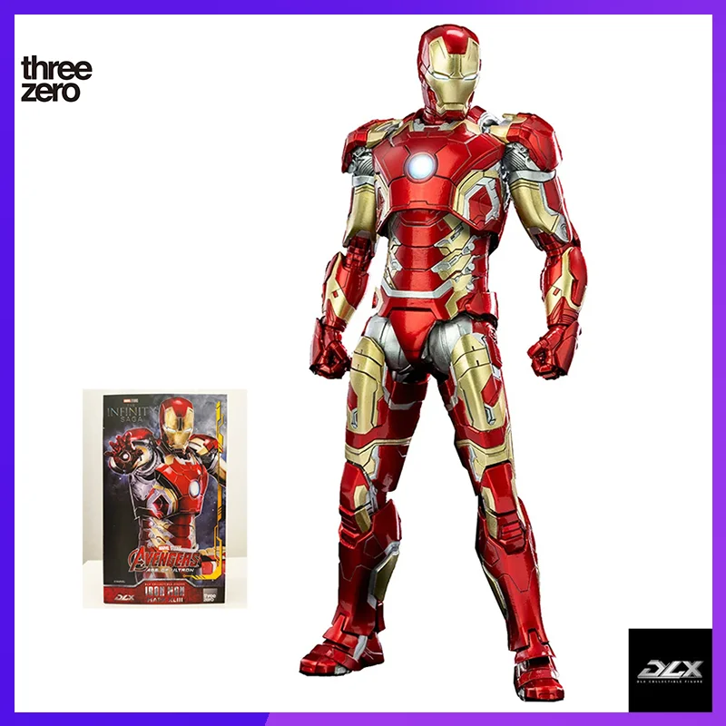 Threezero DLX Marvel Iron Man MK43 1/12ใหม่หุ่นอะนิเมะต้นฉบับโมเดลของเล่นหุ่นแอ็กชันสำหรับเด็กผู้ชายคอลเลคชั่นตุ๊กตาพีวีซี