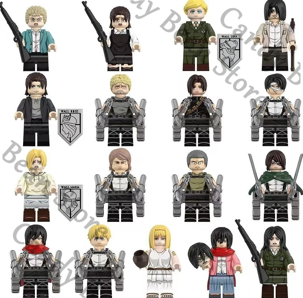 Anime Levi Ackerman Hange Zoe Jean Kirstein Eren Jaeger ataque a los Titanes Cosplay modelo ensamblado figura de dibujos animados juguete para regalo