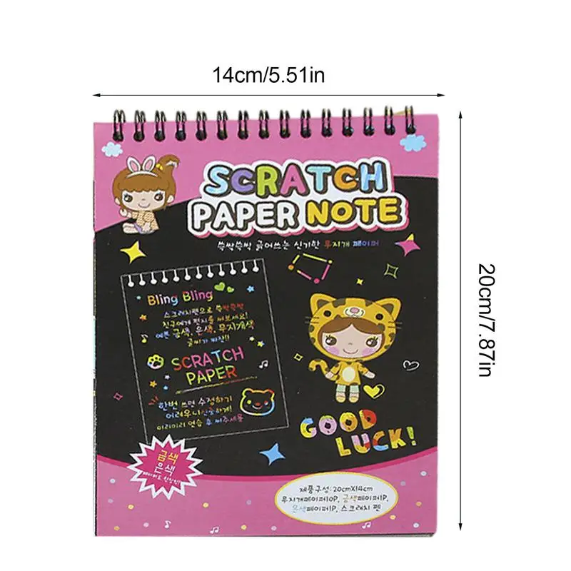 Scratch Off Book Colorful Cardboard Scratch Book Thickened Kids Art Book Multifunctional Scratch Pad Supplies For Home Nursery