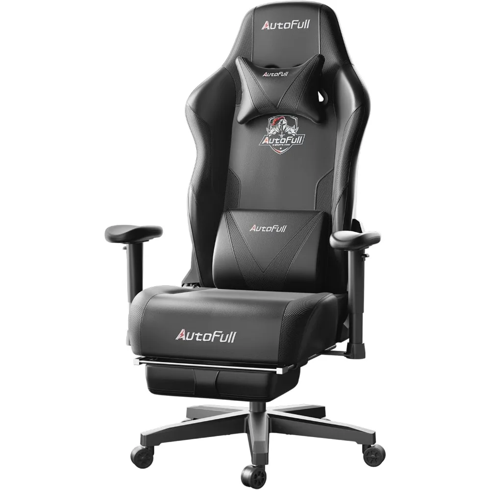 C3 Gaming Chair, Ergonomic Wingless Cushion Computer Chair,PU Leather Racing Style Office Chair with Lumbar Support Pillow