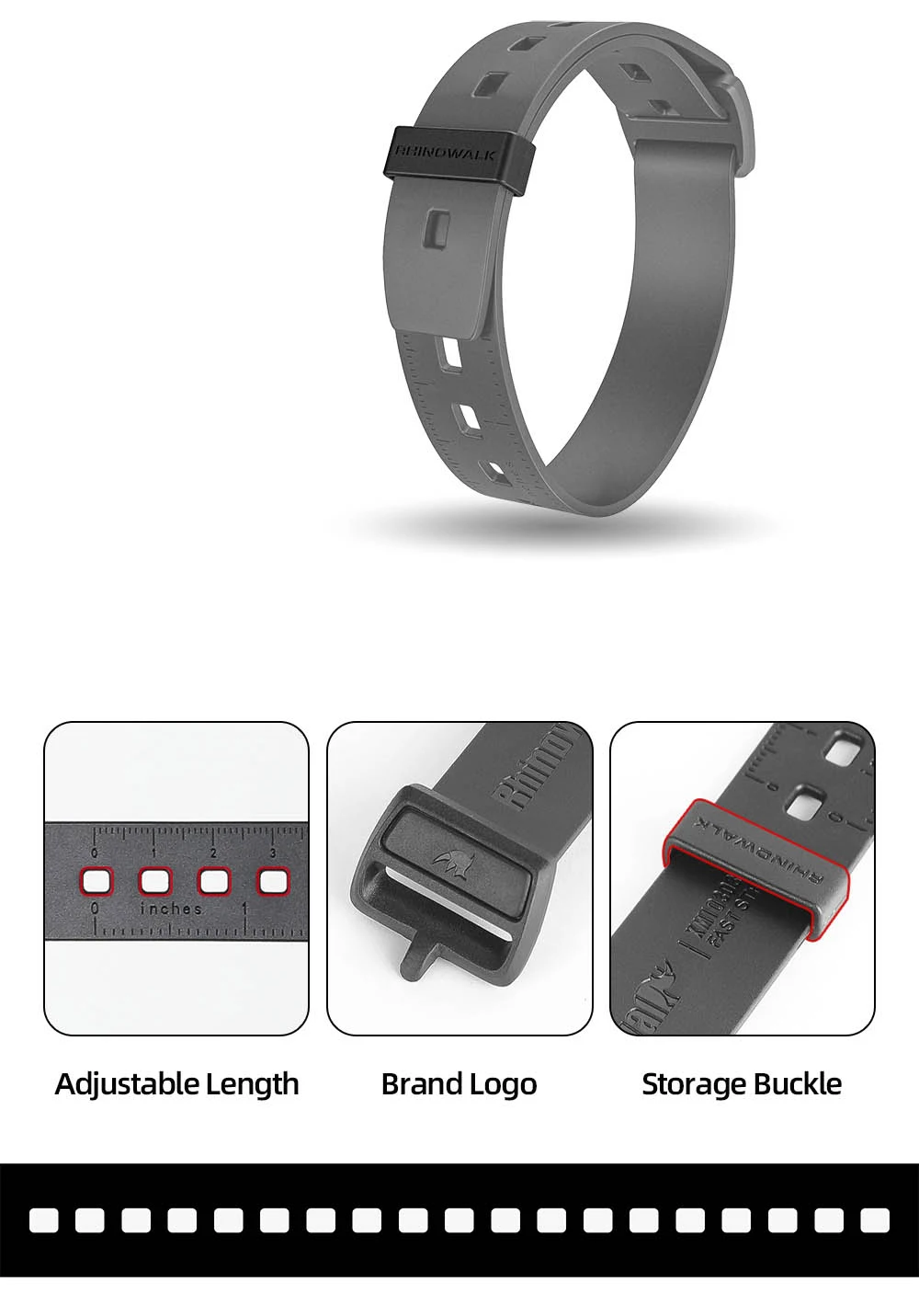 Rhinowalk Multifunktionaler TPU-Messriemen, Outdoor-Zubehör, verstellbarer Gepäckgurt, Aufbewahrungsschnalle, Fahrrad, Radfahren, Reisen – Detail 9
