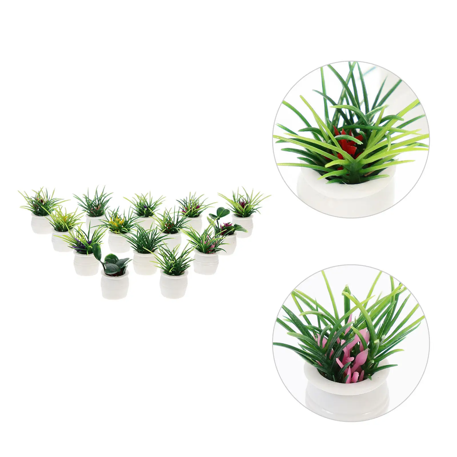 

Набор из 14 миниатюрных искусственных растений бонсай в горшках, реалистичные украшения для дома и рабочего стола, декор для сада, реквизит для миниатюрных ландшафтов и кукольных домиков