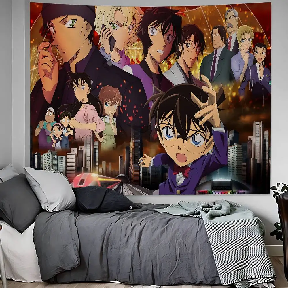 Anime Detective Conan Anime Tapestry Wall Hanging Decoration Household Wall Hanging Home Decor