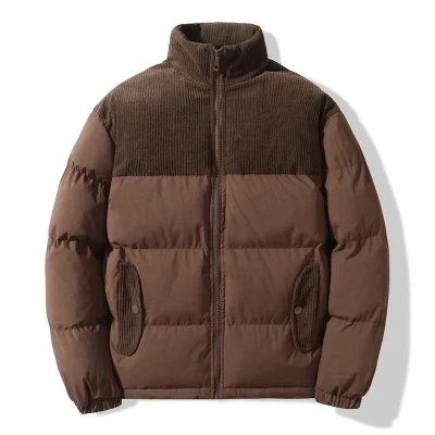 Jassen Mannen Winter Outdoor Windjack Casual Corduroy Heren Winter Mannelijke Jas Oversized Dik Dons Puffer Jassen Overjas