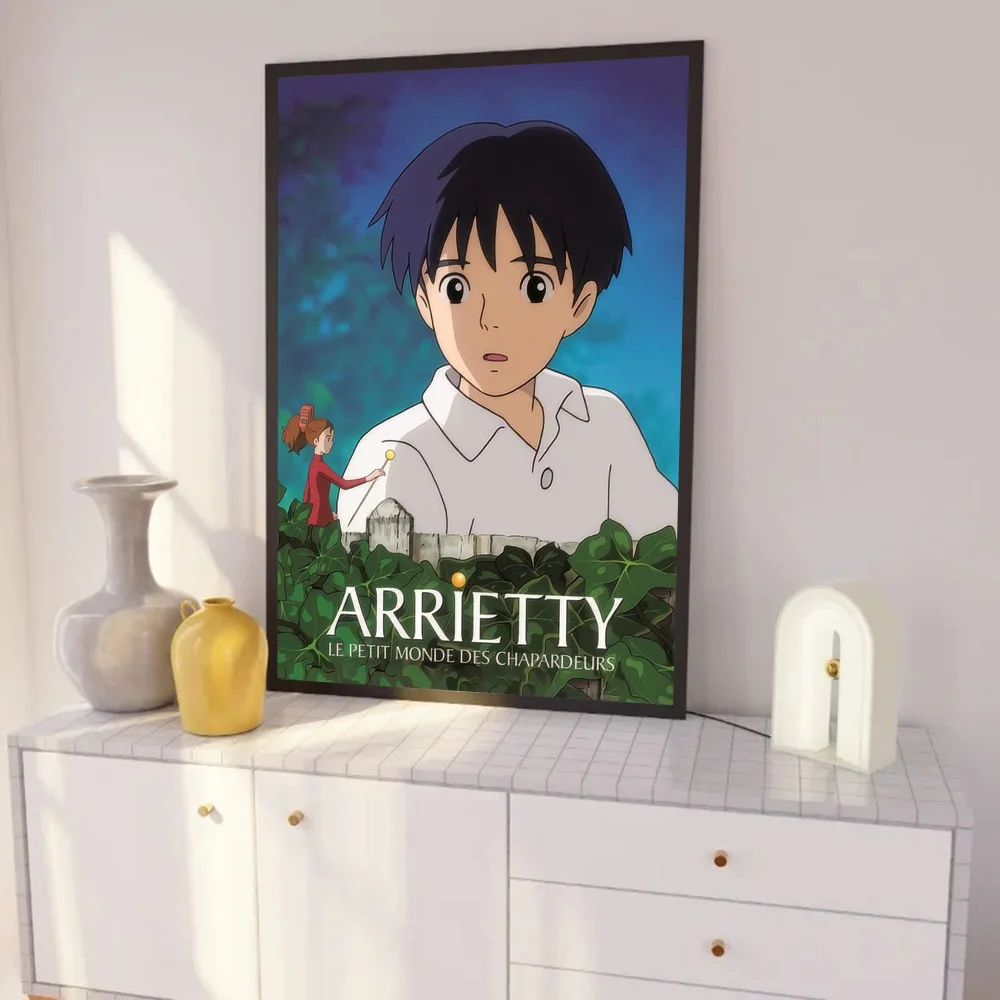 1 قطعة أنيمي B-Borrowers Arrietty المشارك ذاتية اللصق الفن ورق مقاوم للماء ملصق مقهى بار غرفة جدار ديكور