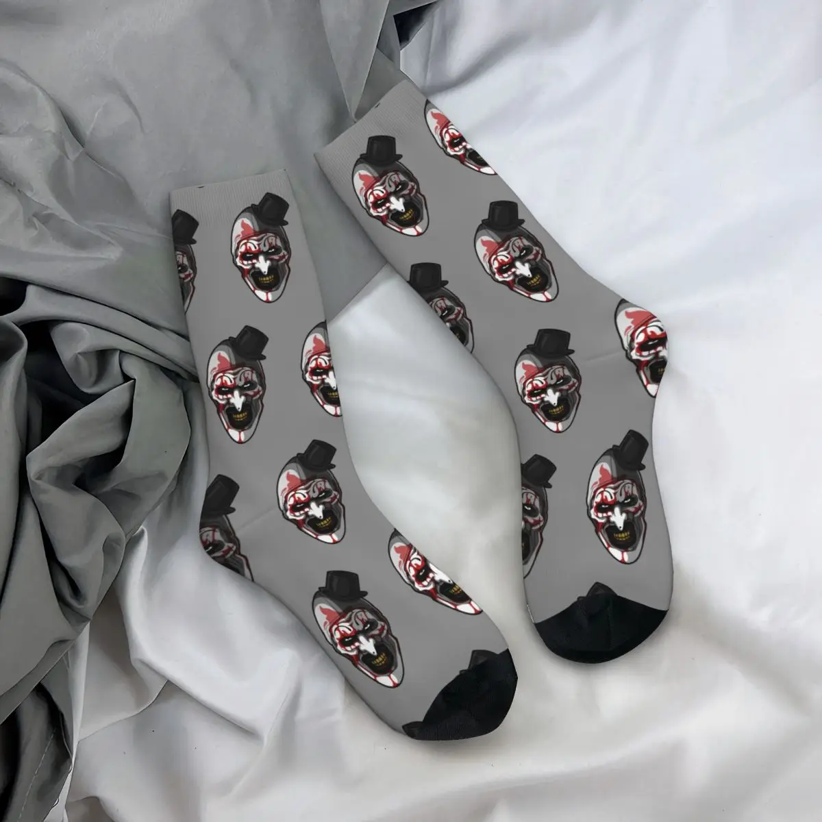 Retro Terrifier Art The Clown Skateboard Socks calzini a tubo centrale in poliestere Horror per l'assorbimento del sudore Unisex