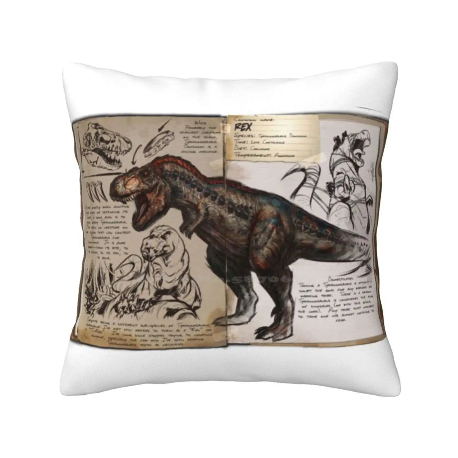 Ark T-Rex Home Sofa Car Waist Throw Pillowcase Ark Fear Evolved T Rex Primitive Retro Classic Survivior Survival Description