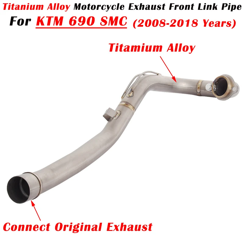 

Slip On For KTM 690 SMC 2008 - 2016 2017 2018 Motorcycle Exhaust Escape System Modified Muffler Titanium Alloy Front Link Pipe