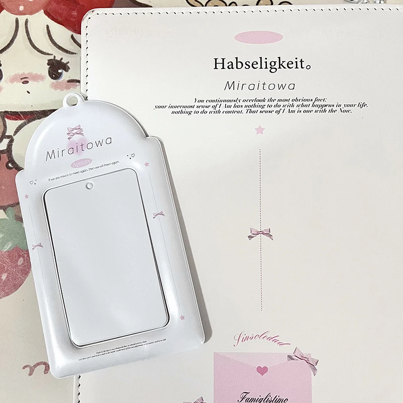 Porta carte in stile dolce balletto 3 pollici Idol Photcards maniche protettive Kawaii Bow Cards Cover