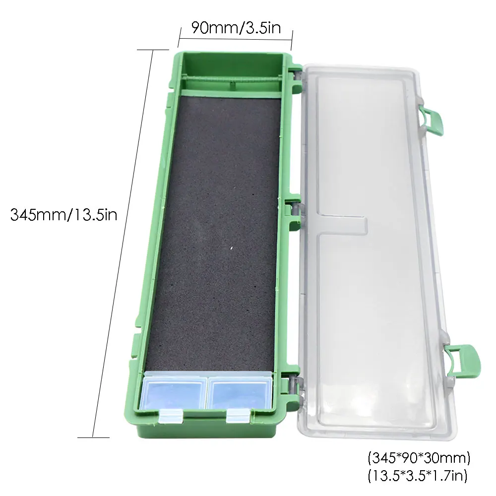 Carp Fishing Tackle Box Stiff Hair Rig Board with Pins Hair Rig Swivel Box Wallet Rig Storage Box Fishing Accessories Equipment