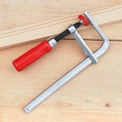 Wood Handle Guide Rail Clamps with Screw Action Arm For Woodworking MFT Table Cutting Track Arm Clamping Range 120-300mm Tools