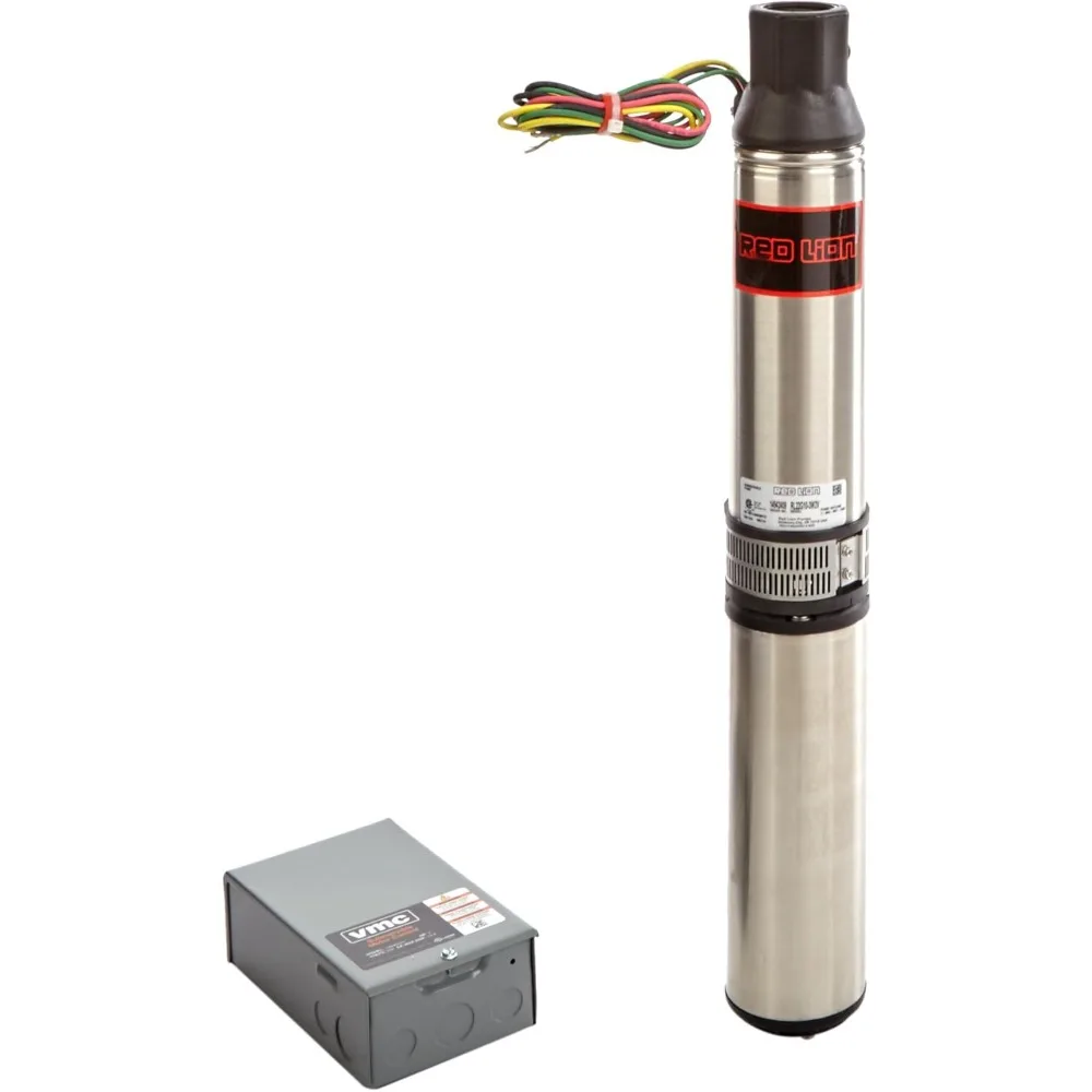 RL22G10-3W2V 4-inch Submersible Deep Well Pump with Control Box, 1 , 22 GPM, 3-Wire, 230-Volt, Steel, 14942409