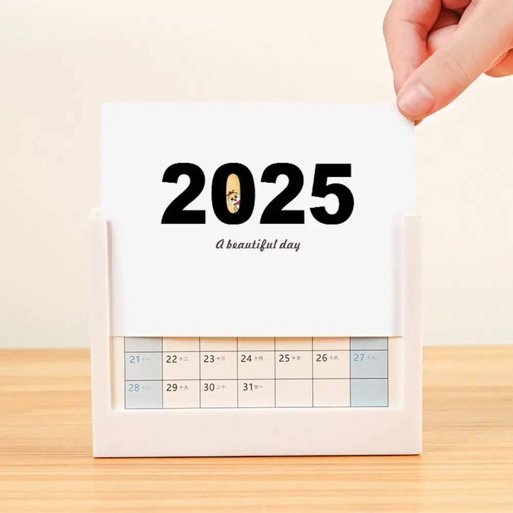 

Органайзеры для настольных календарей 2025 года, многофункциональный креативный настольный органайзер для канцелярских принадлежностей, многоразовый настольный календарь, ящик для хранения карандашей