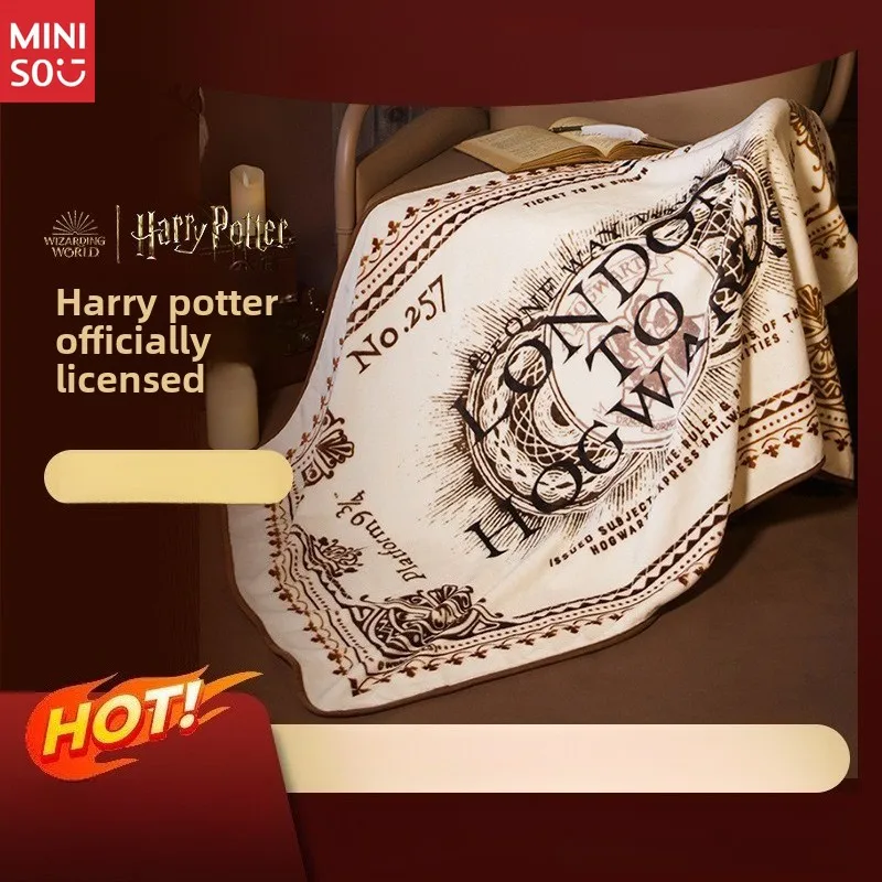Warner Bros. Manta oficial de billete con plataforma de Harry Potter 9 3/4 con licencia, manta/cubierta multiusos para sofá, fan mágico coleccionable