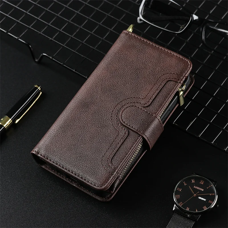 For  OPPO Reno10/Reno10 Pro Globe 4G/5G Phone Case Credit Card Retro PU Leather Diagonal Wallet Cover With Lanyard Card Cover