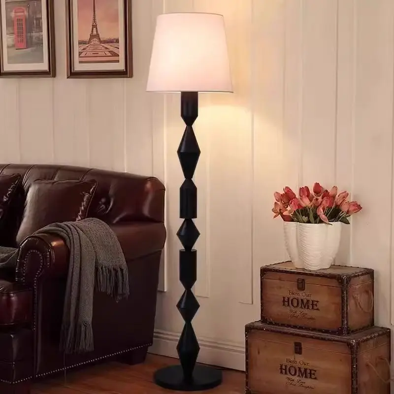 High-end floor lamp French retro living room beside sofa high-end designer bedroom three-dimensional table lamp