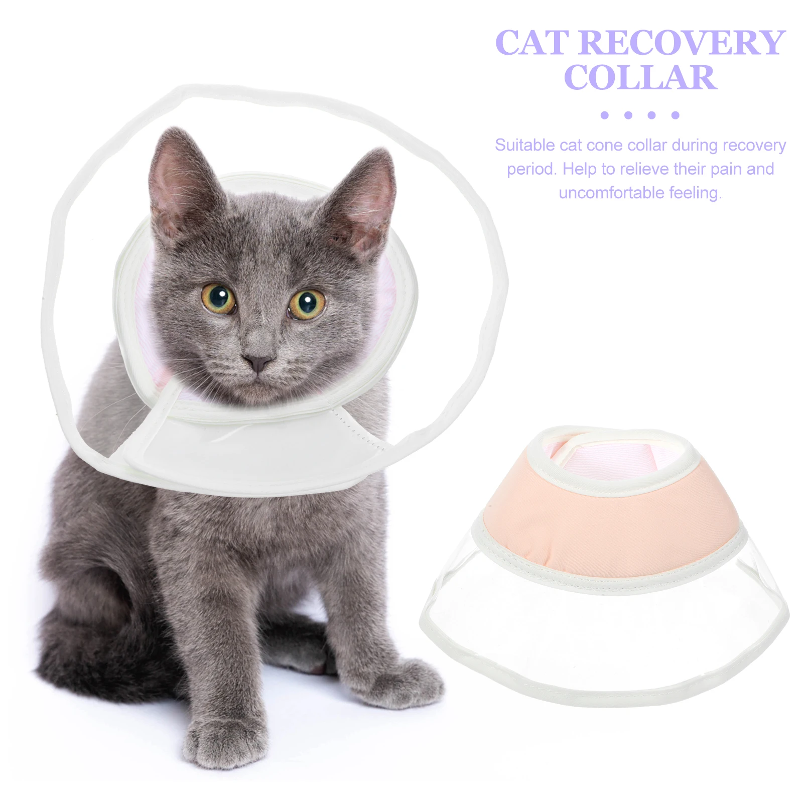 

Soft Recovery Cat Collar Cone For Post-Surgery Anti-Licking Breathable Pet Neck Ring Kitten Collar After Surgery