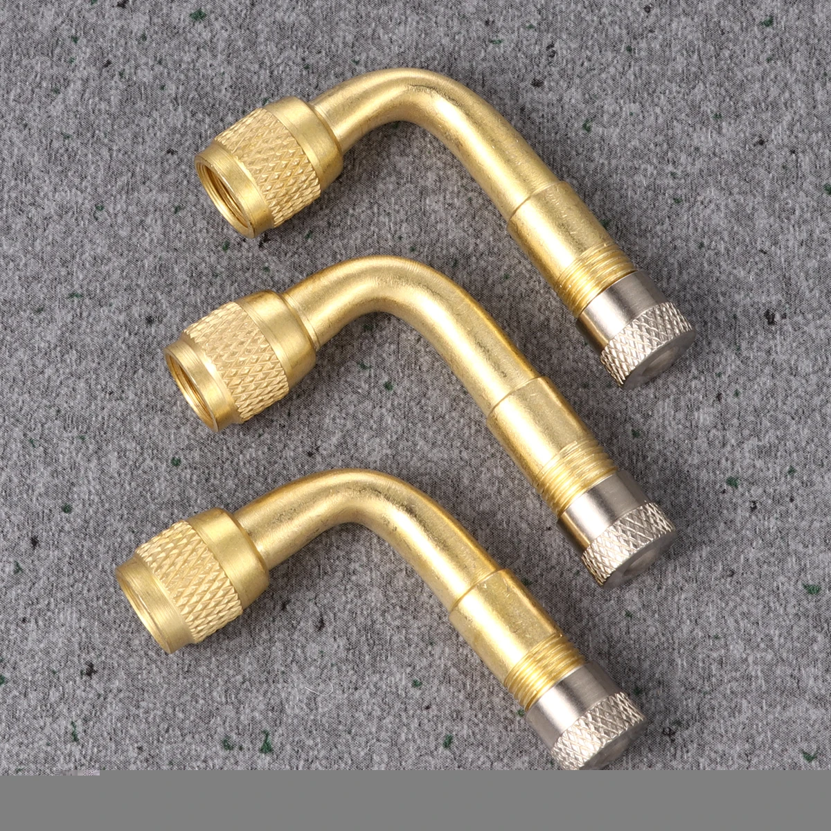 

3PCS Tire Valve Stem Extension Adaptor for Car Motorcycle Heavy Vehicles Steel Golden Fits Treads Original Screw Awkward Reach