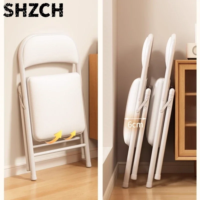 Leather Padded Folding Chair 1 Pack Sturdy Metal Living Room Rocking Dinner Chairs Easy To Use Storage Outdoor Home Office