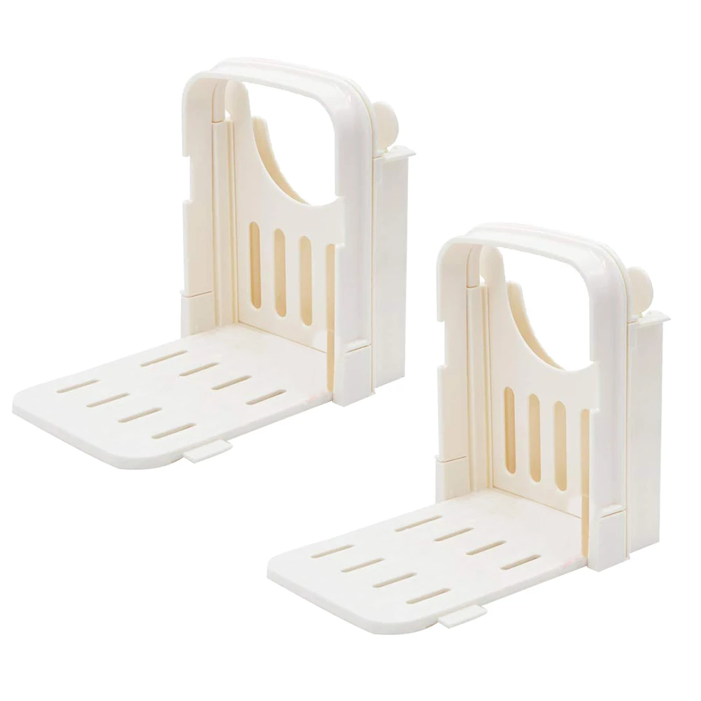 

2Pcs Bread Slicer ABS Plastic Strong Manual Toast Foldable Easy Storage Loaf S wich Ham Cheese Vegetable Slice Kitchen