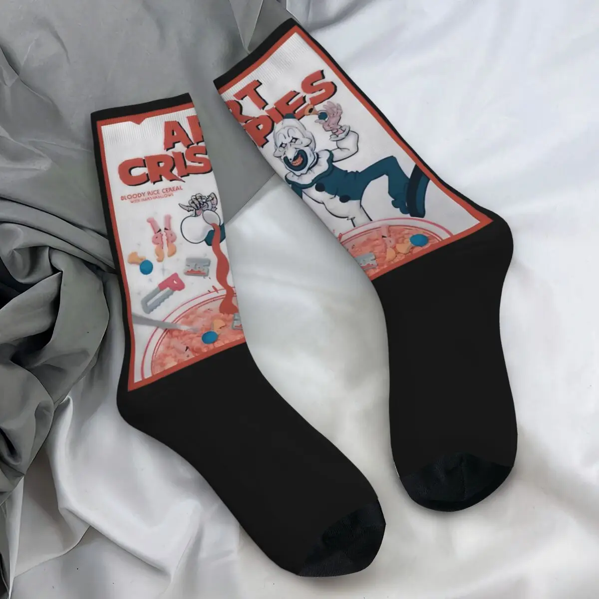 The Terrifier Art The Clown Socks Leisure Stockings Unisex Men Soft Running Socks Autumn Graphic Non Skid Socks