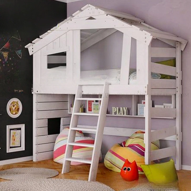 Solid wood game house indoor house children's tree house bed boy's bed